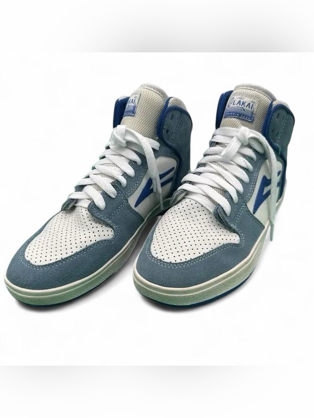 LAKAI Men’s Mid-Top Sneakers in White and Blue